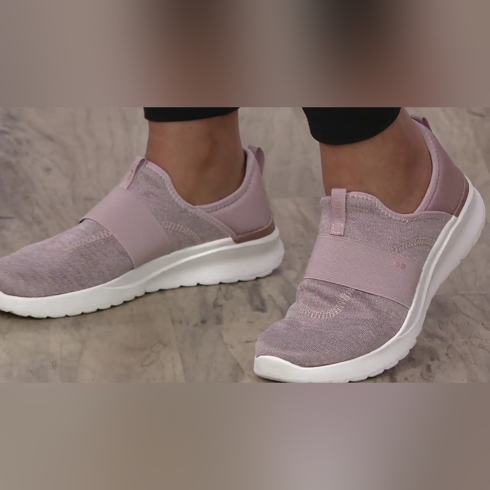 Ryka Women's Tristan Light Pink Taupe Slip-On Elastic Band Sneakers 9.5M